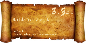 Balási Zsolt névjegykártya